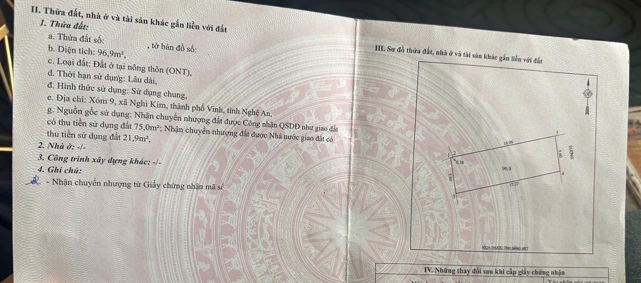 Đất nền Nghi Kim - Đường Quyết Tiến 100m² chỉ 1 tỷ - Cơ hội đầu tư tuyệt vời!