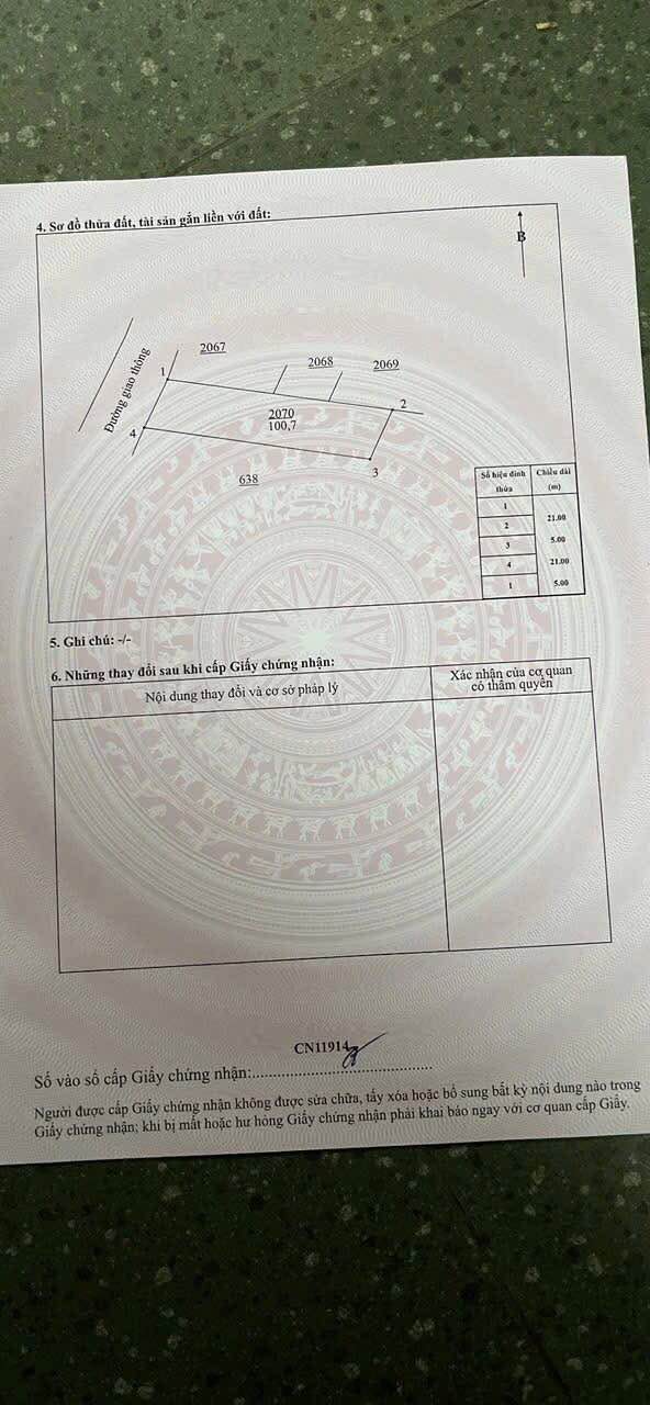 Đất thổ cư 100.7m² tại Phúc Xuân, Thái Nguyên giá 1.3 tỷ - Đầu tư sinh lời ngay!