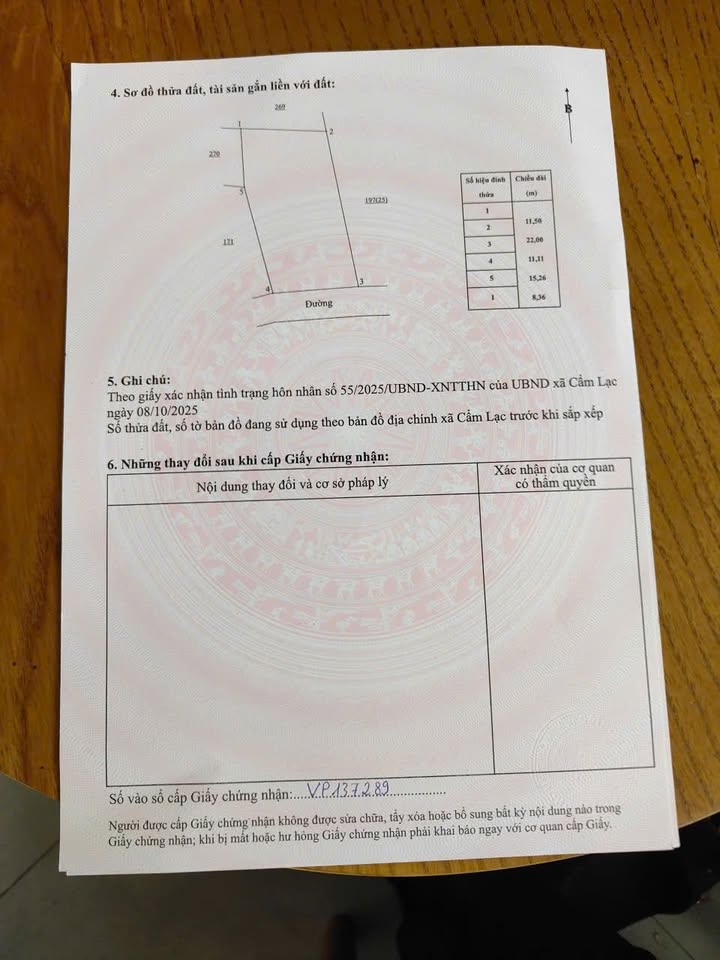 Đất thổ cư Cẩm Lạc, 242m² giá 5 tỷ - Cơ hội đầu tư sinh lời!