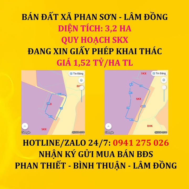 Đất nông nghiệp 3,2 Ha tại Phan Sơn, Bình Thuận giá 54.72 tỷ - Cơ hội đầu tư hấp dẫn!