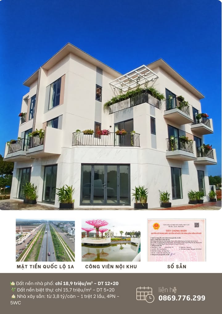 Nhà phố THE LINK CITY Đồng Nai 240m² giá 3.8 tỷ - Sổ đỏ sẵn sang tên ngay!