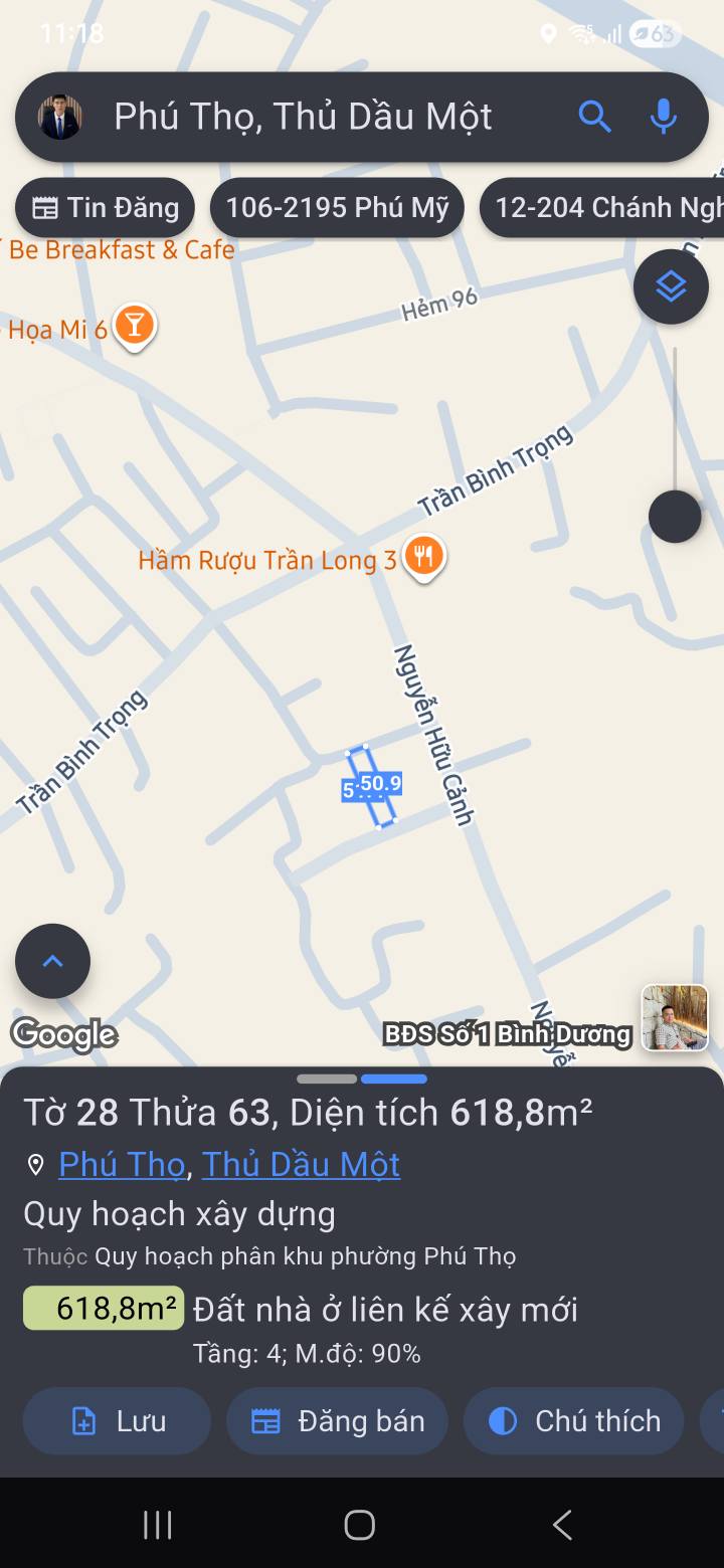 Đất xây biệt thự Phú Thọ Thủ Dầu Một 625m² giá 16 tỷ - Vị trí đắc địa gần sân Gò Đậu!