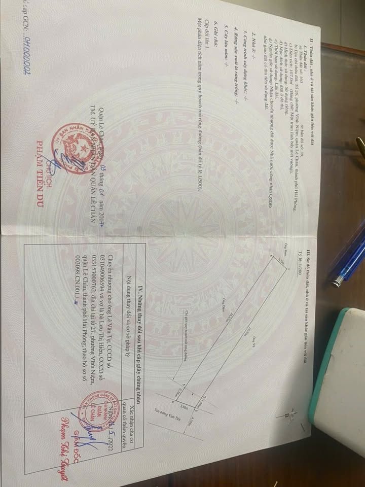 Đất mặt đường Vĩnh Tiến 1, Quận Lê Chân, 105m² giá 5.775 tỷ - Đầu tư sinh lời ngay!