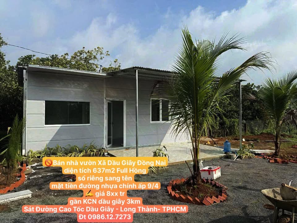 Nhà vườn 637m² tại Xã Dầu Giây, Đồng Nai - Sổ hồng riêng, giá chỉ 800 triệu!