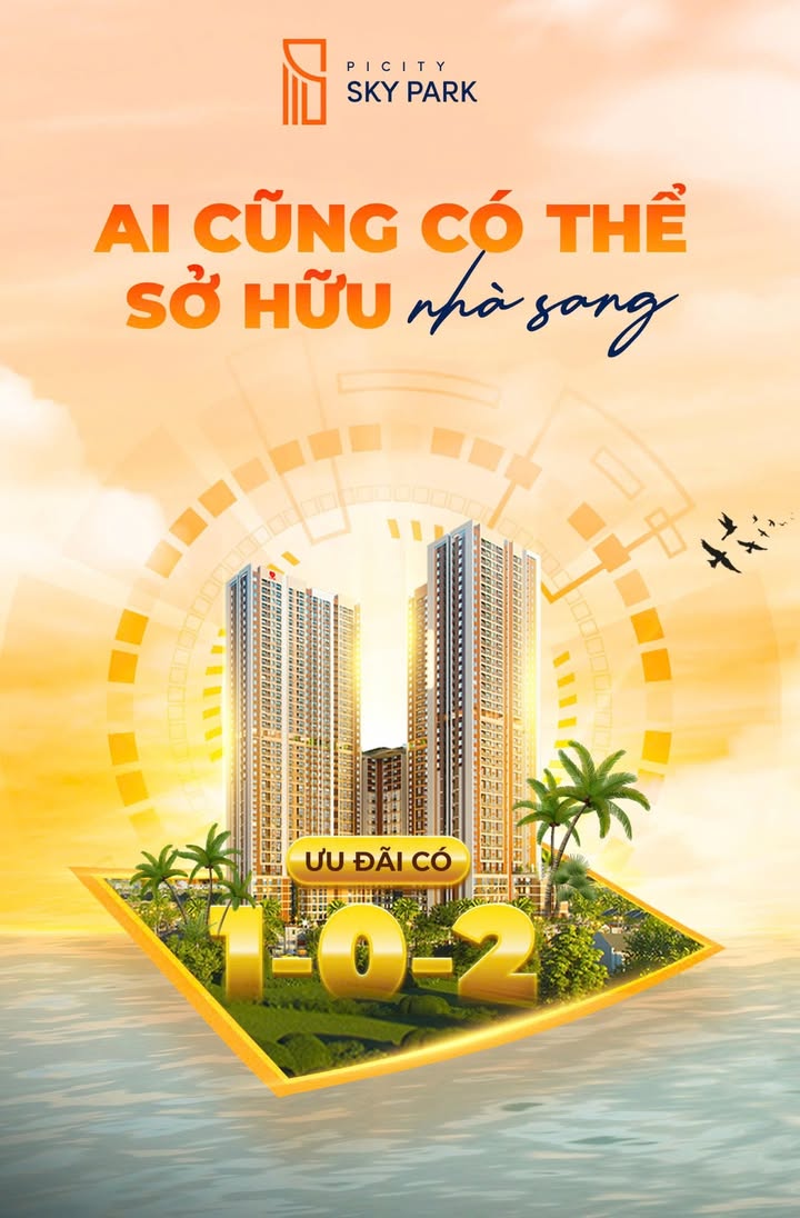 Căn hộ PiCity Sky Park Thủ Đức 55m² – Sở hữu ngay chỉ từ 2.7 tỷ, full nội thất, công nghệ số IoT Hyundai HT!