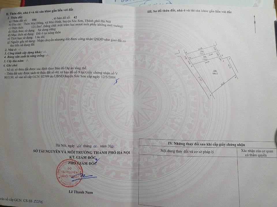 Đất nền Song Mai Đông, Sóc Sơn 240m² - Đầu tư sinh lời trước Tết!