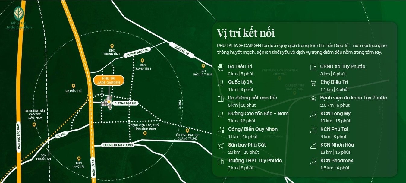 Đất nền Phu Tai Jade Garden Diêu Trì 177m² giá 1.2 tỷ - Cơ hội đầu tư vàng!