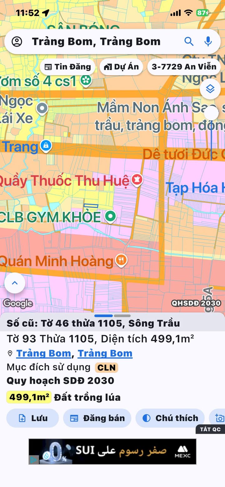 Đất Trảng Bom 500m² giá 1.75 tỷ - Đầu tư sinh lời ngay!
