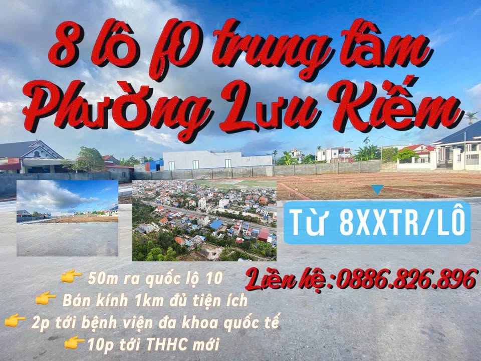 Đất nền mặt tiền Quốc lộ 10, Phường Lưu Kiếm, 54m² chỉ từ 800 triệu - Cơ hội đầu tư hấp dẫn!