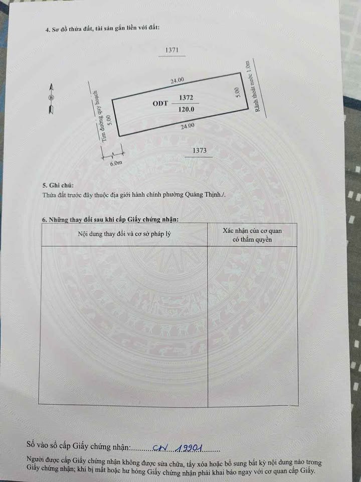 Đất nền phường Quảng Thịnh, TP. Thanh Hóa 120m² - Cơ hội đầu tư tuyệt vời!