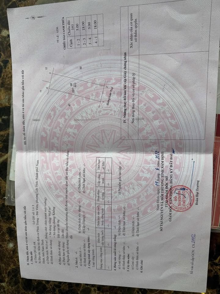 Đất nền Phường Mỹ Xá, Nam Định 90m² giá 4 tỷ - Cơ hội đầu tư hấp dẫn!