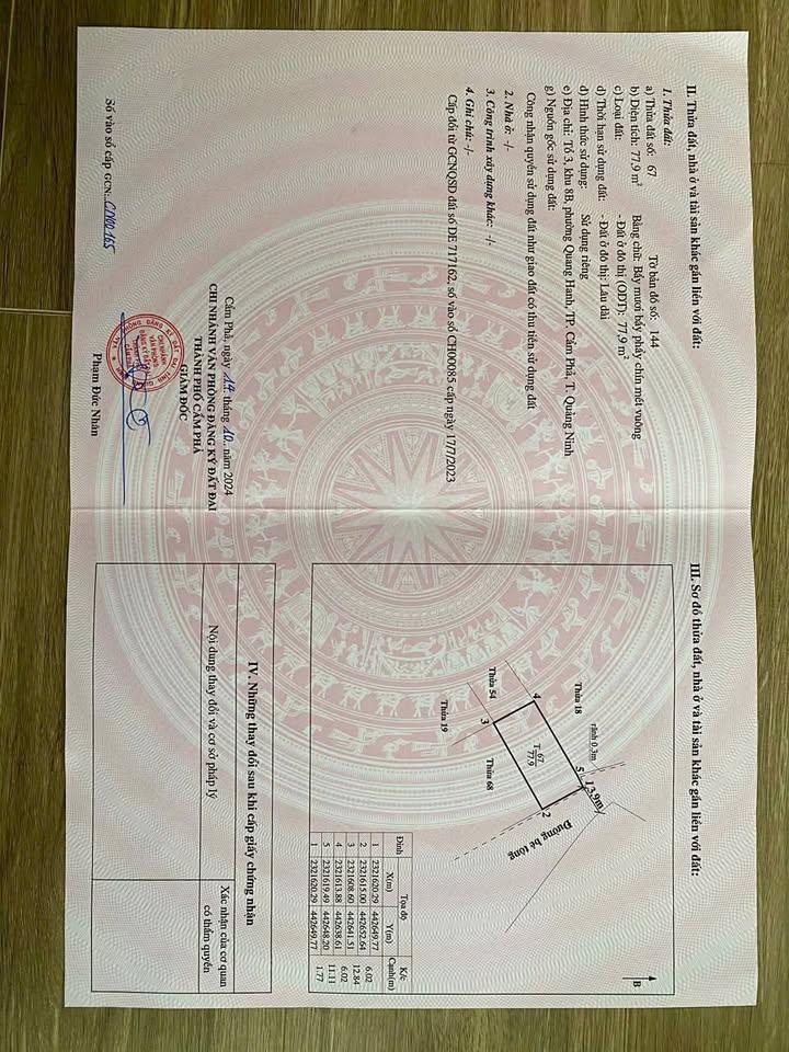 Đất nền km11 Quang Hanh 77.9m² giá chỉ 1.48 tỷ - Bán gấp chính chủ!