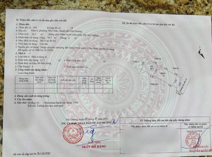 Nhà 1 tầng tại ngõ phố Phú Bình, Hải Dương 59.7m² giá 1.7 tỷ - Chính chủ bán gấp!