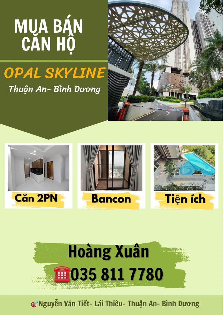 Căn hộ Opal Skyline Thuận An 40m² giá 1.4 tỷ - Sẵn sàng vào ở ngay!