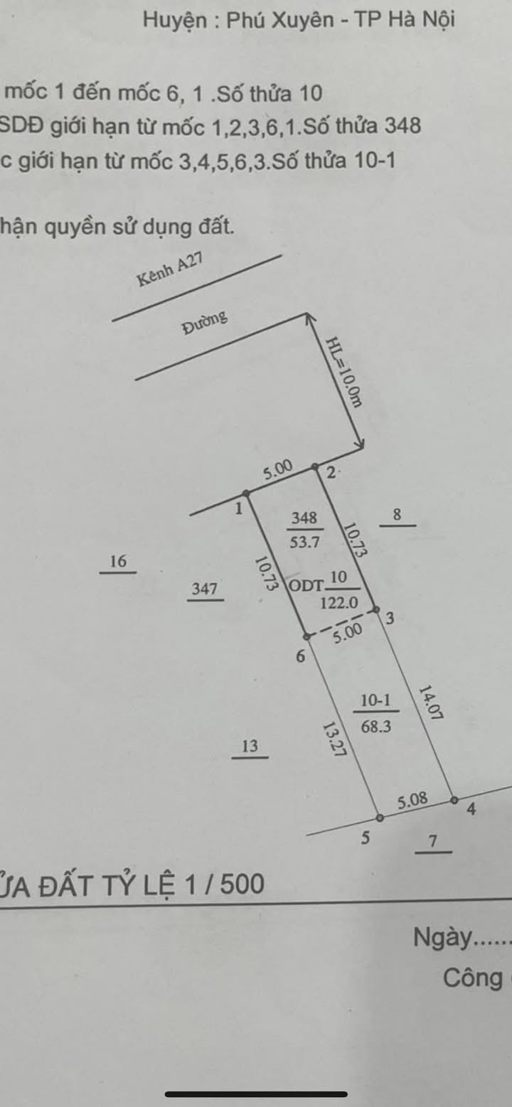 Đất tiểu khu Mỹ Lâm, thị trấn Phú Xuyên 122m² - Cơ hội đầu tư lý tưởng!