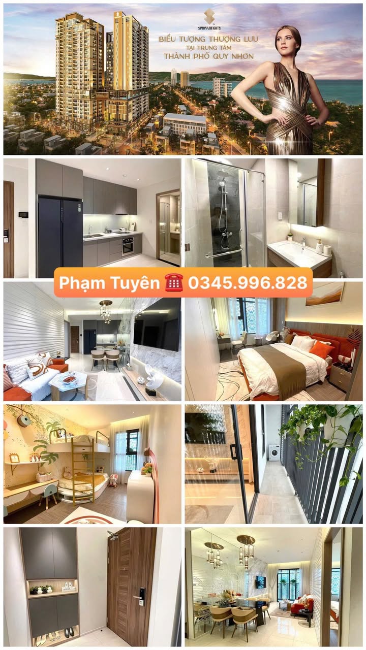 Căn hộ Simona Heights Quy Nhơn 45m² giá 2.1 tỷ - Sẵn sàng vào ở!