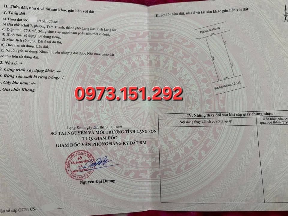 Đất nền kinh doanh mặt đường Tô Thị - 75,8m² - Giá 3,8 tỷ - Cơ hội đầu tư hấp dẫn!