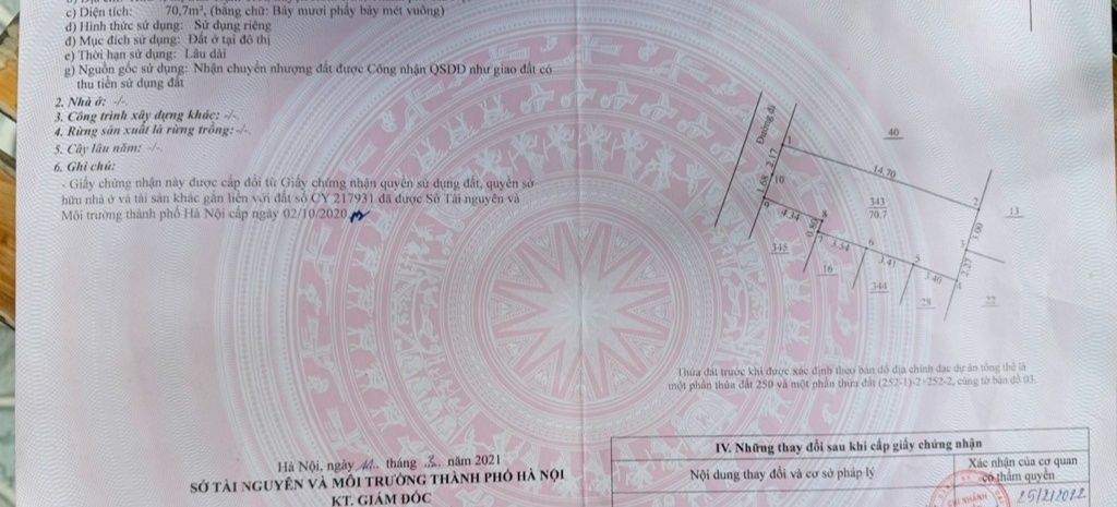 Đất nền 70m² Thị trấn Trạm Trôi, Hoài Đức - Cơ hội đầu tư hiếm có!