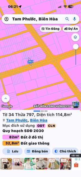 Đất nền Phường Tam Phước Biên Hòa 115m² giá 1.5 tỷ - Sổ đỏ chính chủ