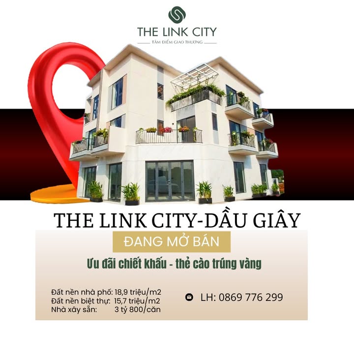 Nhà phố tại THE LINK CITY, Đồng Nai, 100m², giá 3.8 tỷ - Thanh khoản nhanh!