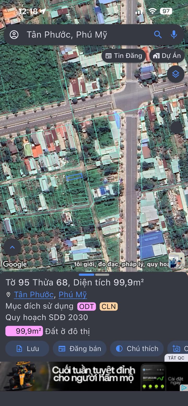 Đất mặt tiền Tân Phước, 100m² giá 2.05 tỷ - Cơ hội đầu tư tuyệt vời!