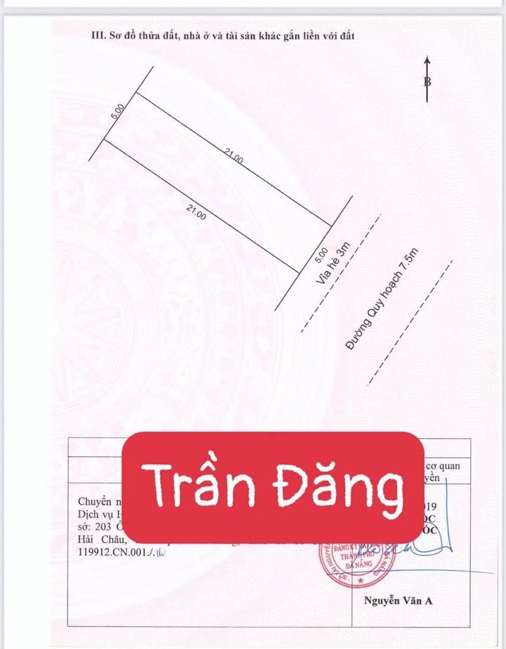 Đất nền Trần Đăng, Nại Hiên Đông, Đà Nẵng 105m² giá 7.5 tỷ - Vị trí sát biển lý tưởng!