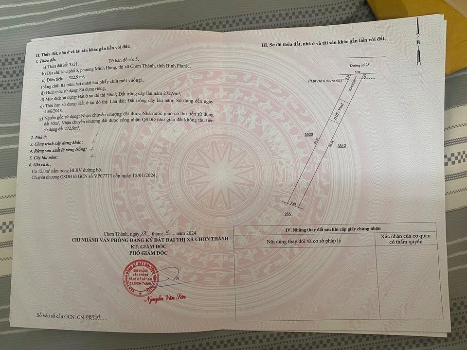 Đất nền 315m² tại Phường Minh Hưng - Giá chỉ 500 triệu - Cơ hội đầu tư hấp dẫn!