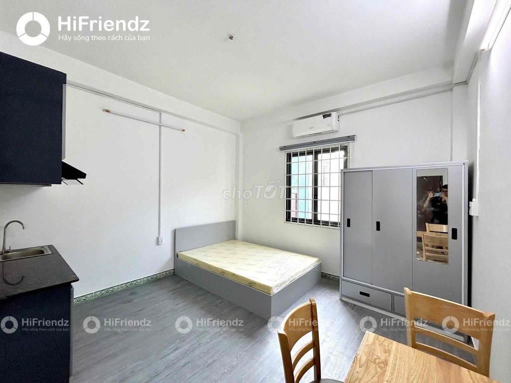 Studio cửa sổ trời Quận 6 25m² giá 5.5 triệu - An ninh 24/7, đầy đủ nội thất!