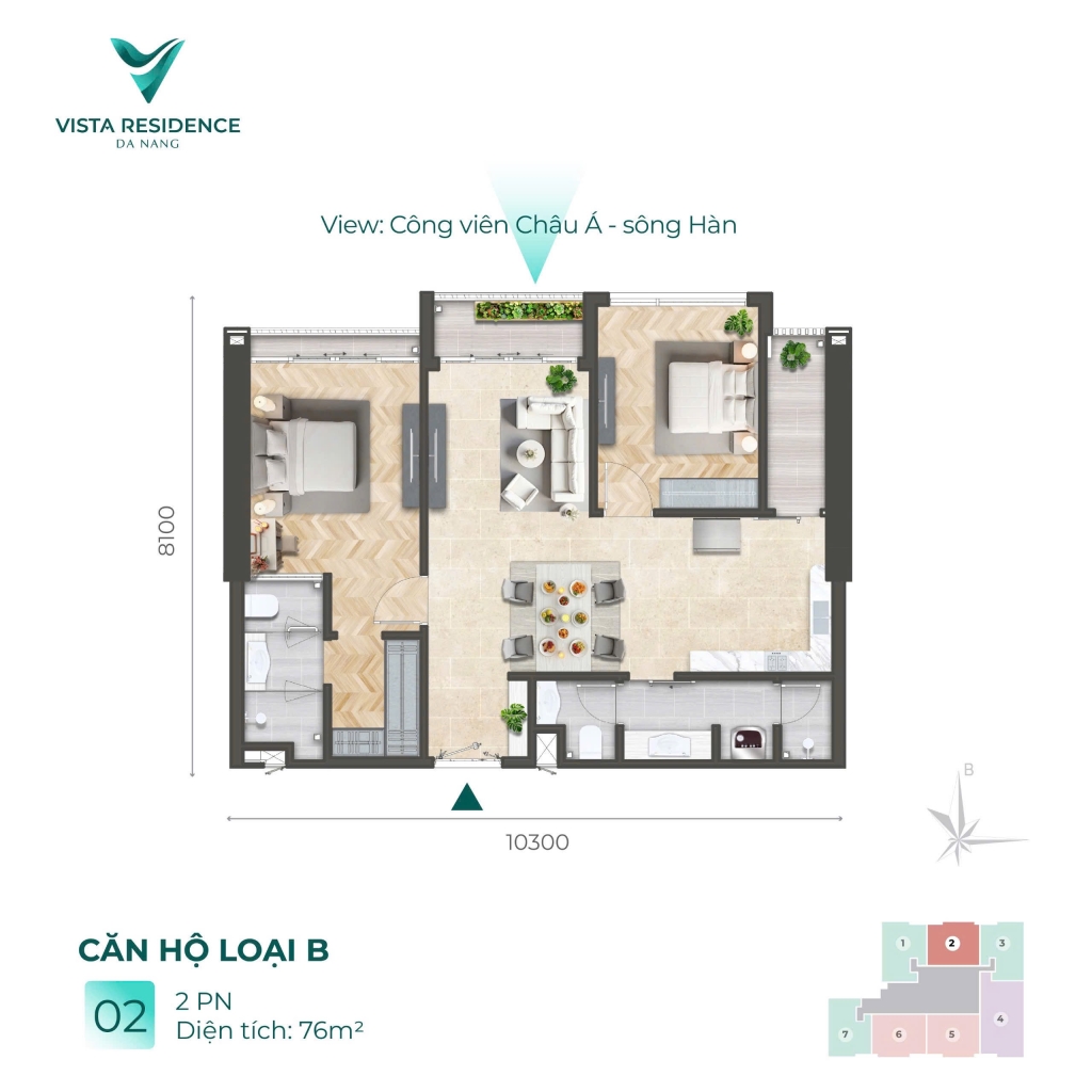 Căn hộ cao cấp đường Xô Viết Nghệ Tĩnh 76m² giá 4.5 tỷ - Sẵn sàng vào ở!