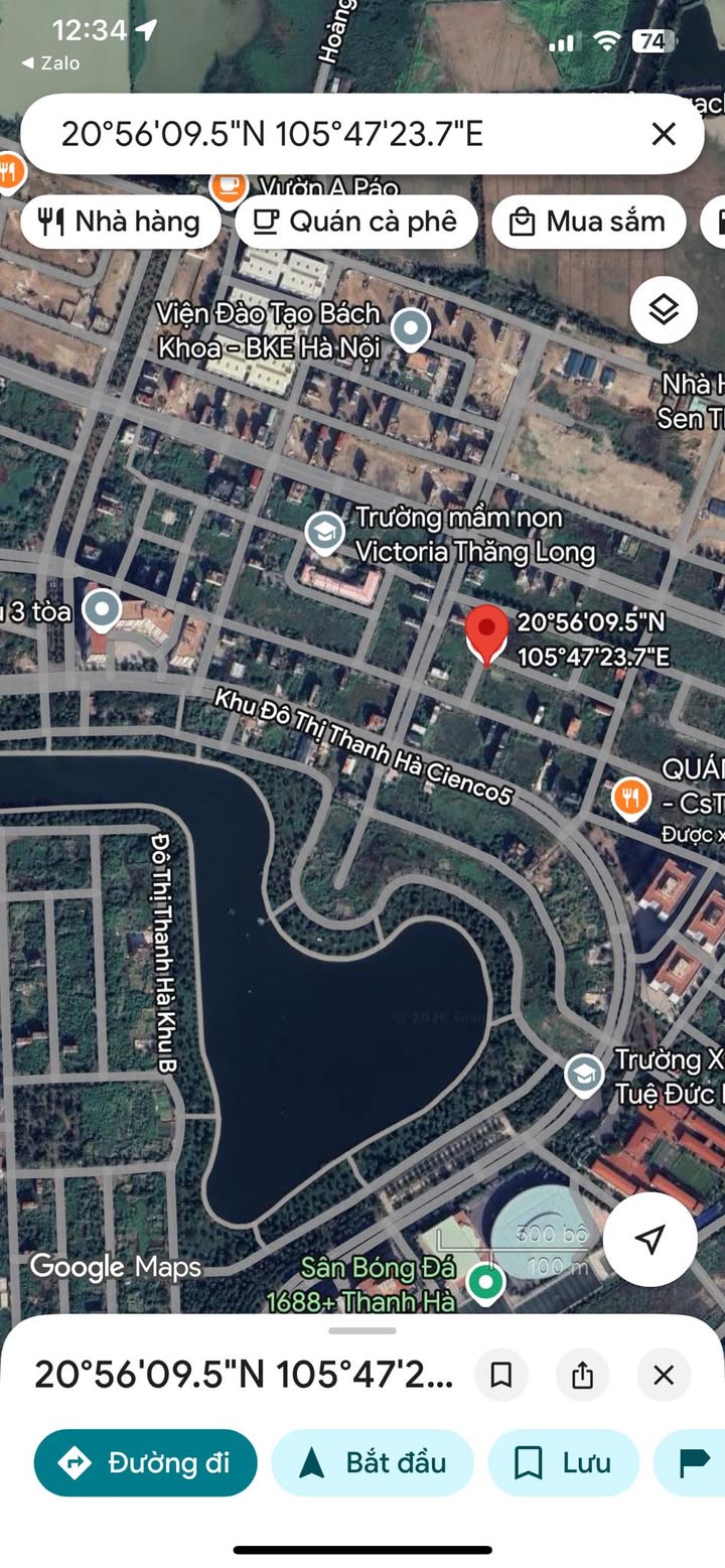 Đất nền lô góc Khu ĐT Thanh Hà 120m² - Cơ hội đầu tư tốt