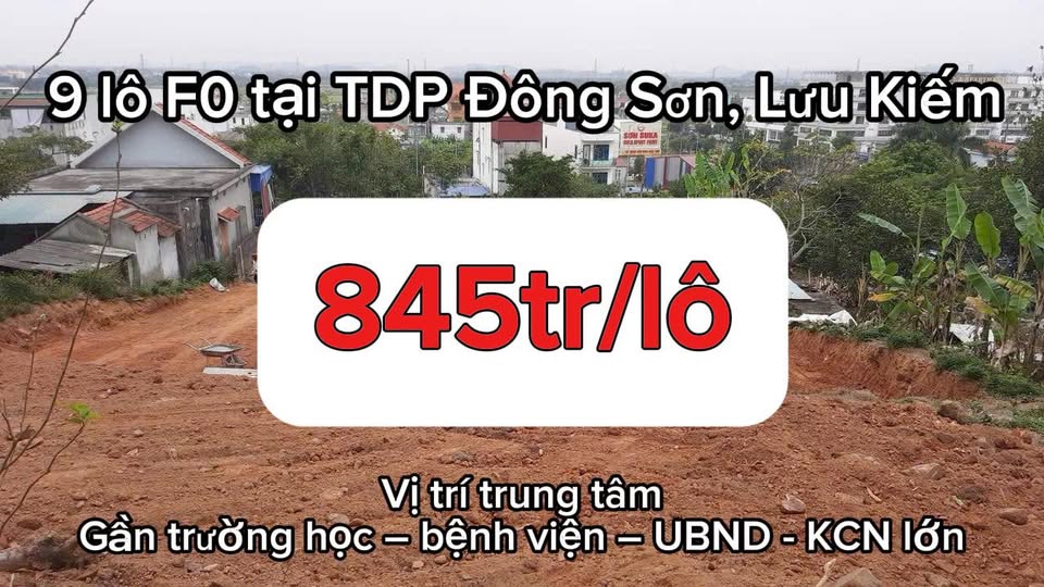 Đất nền F0 tại TDP Đông Sơn, Phường Lưu Kiếm, 54m² - Cơ hội đầu tư quý giá!
