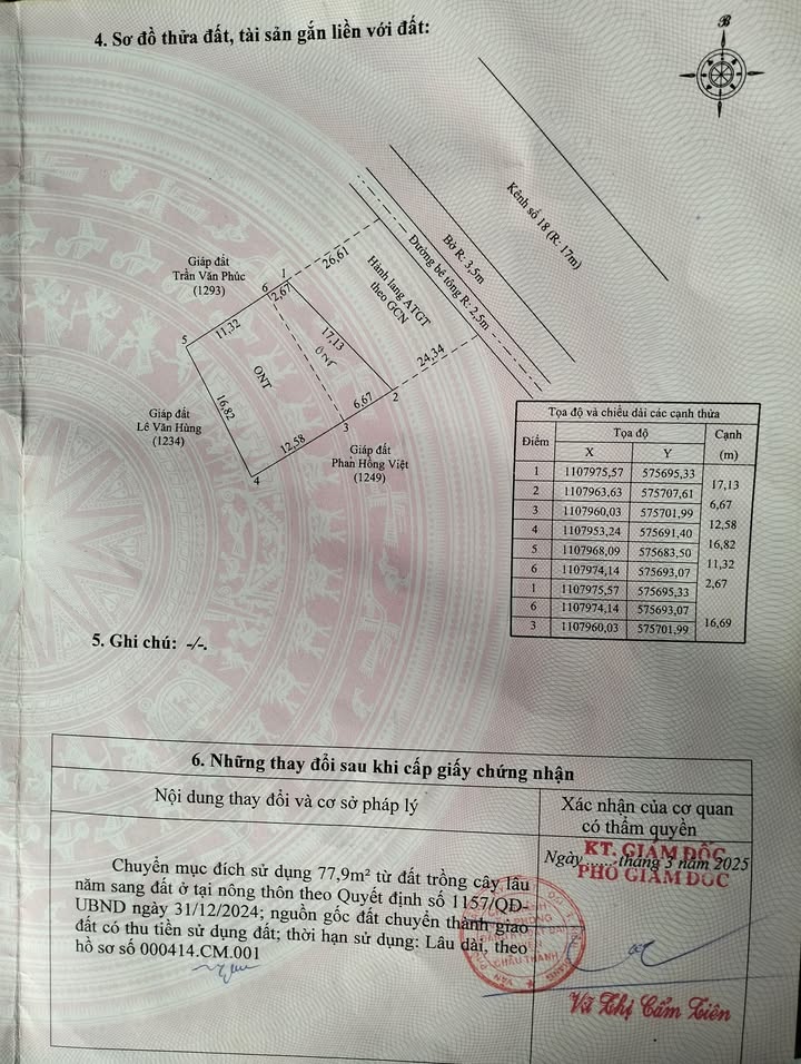 Đất nền thổ cư 266m² tại xã Mong Thọ, Châu Thành - Cơ hội đầu tư tuyệt vời!