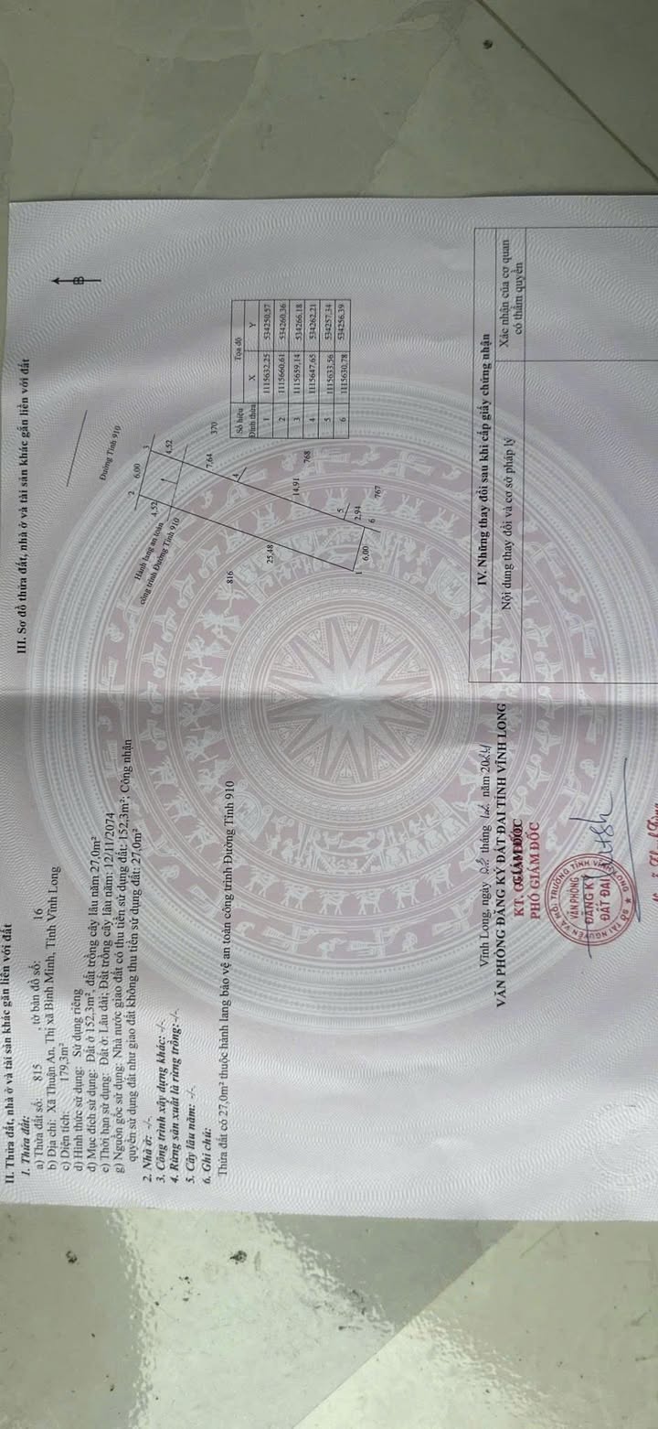 Đất nền Phường Bình Minh 180m² giá 1.55 tỷ - Mặt tiền lộ 910, vị trí đắc địa!