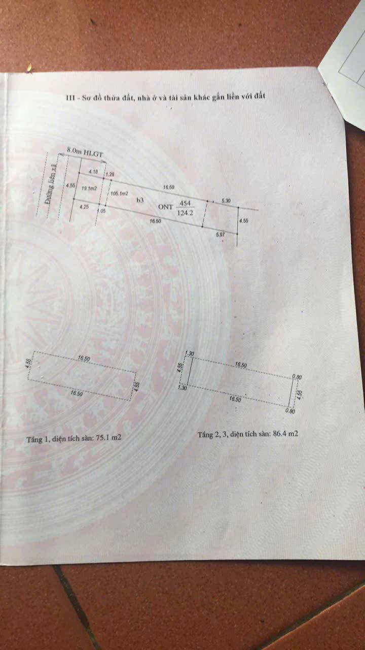 Nhà 3 tầng mặt tiền đường Chu Điện, 124m², giá 2 tỷ – Kinh doanh đắc địa!