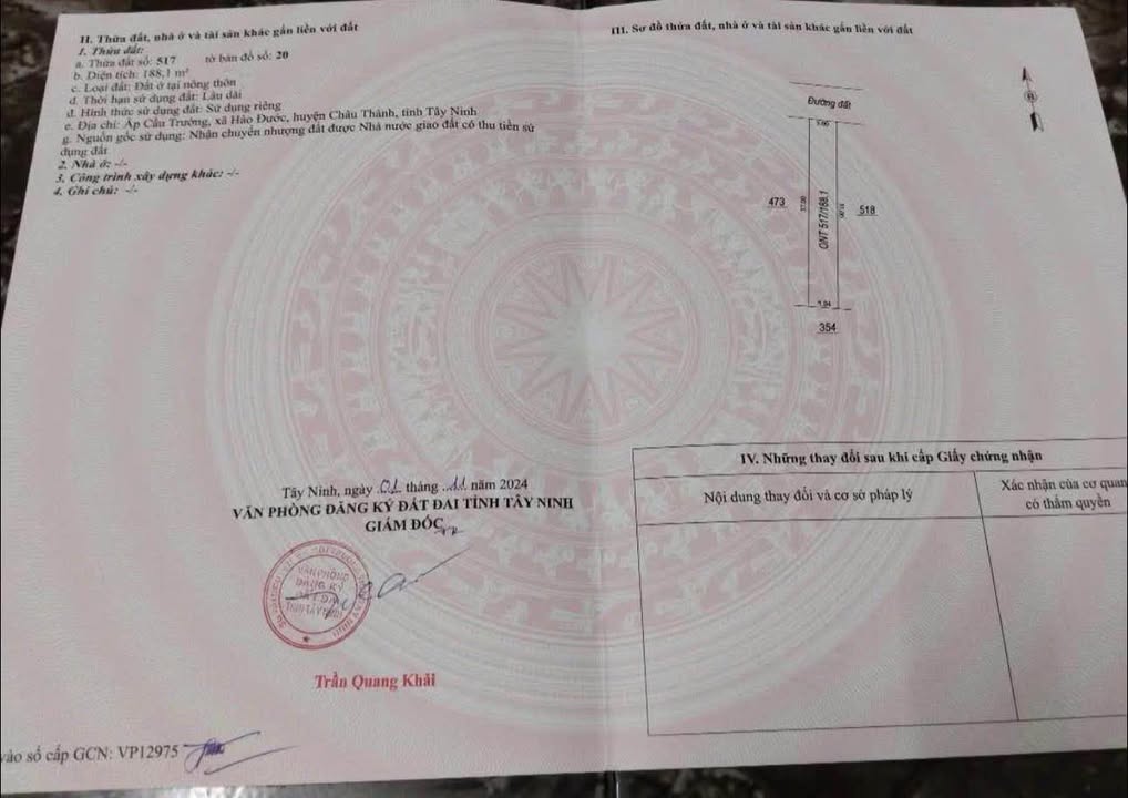 Đất nền 185m² tại Ấp Trường, Huyện Châu Thành - Giá chỉ 170 triệu - Cơ hội đầu tư không thể bỏ lỡ!