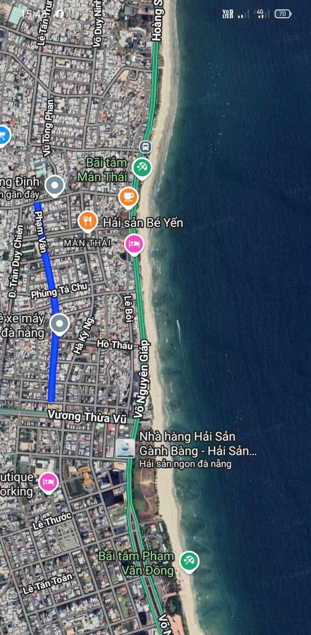 Đất nền mặt tiền đường Phạm Vấn, Sơn Trà, Đà Nẵng - 200m² giá 24.3 tỷ - Cơ hội đầu tư tuyệt vời!