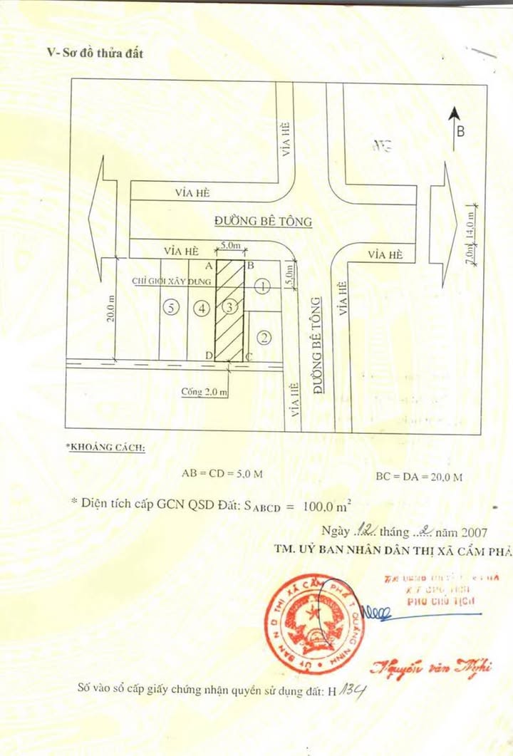 Lô đất Tây Bến Đô Thị Cẩm Phả 100m² giá 3 tỷ - Vị trí đẹp thuận lợi kinh doanh!