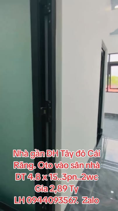 Nhà riêng quận Cái Răng, TP Cần Thơ 72m² giá 2.89 tỷ - Sẵn sàng vào ở ngay!