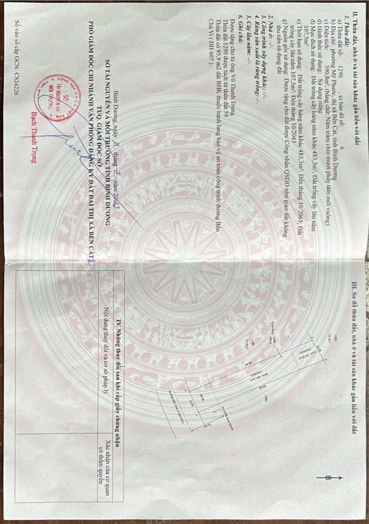 Đất nền 590m² đường DH607, phường Mỹ Phước, Bình Dương - Giá chỉ 2 tỷ