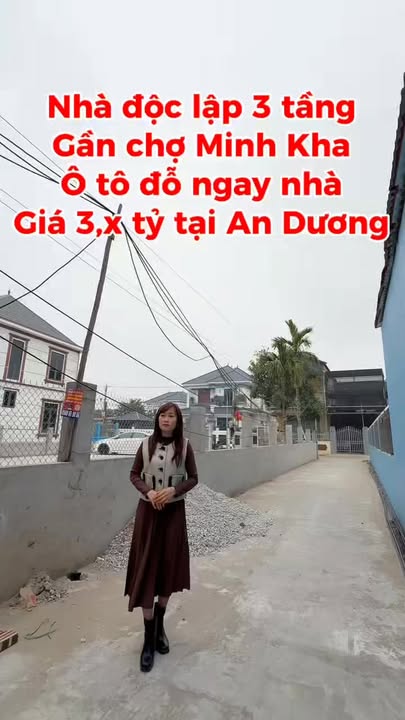 Nhà độc lập 3 tầng Đặng Cương, An Dương 60m² giá 3.35 tỷ - Sân chung đỗ ô tô thoải mái!