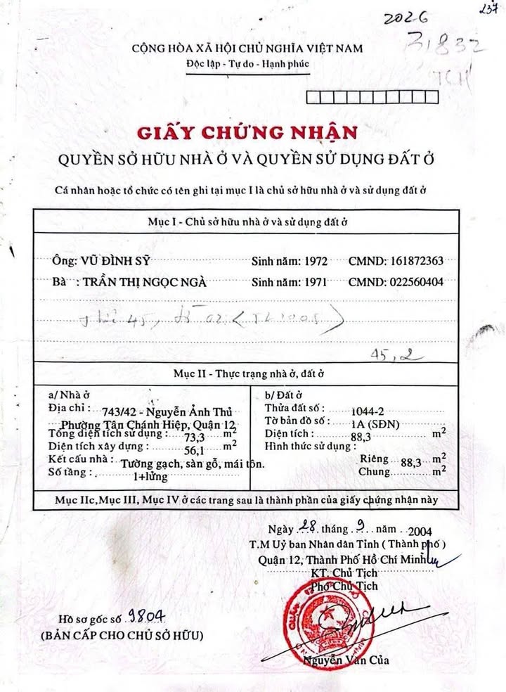 Nhà cấp 4 tại hẻm Nguyễn Ảnh Thủ, Quận 12, 81m² giá 3.3 tỷ - Cơ hội sở hữu nhà giá tốt!