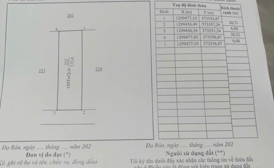 Đất nền 120m² tại Xã Liên Hà, Huyện Lâm Hà - Giá chỉ 780 triệu đồng
