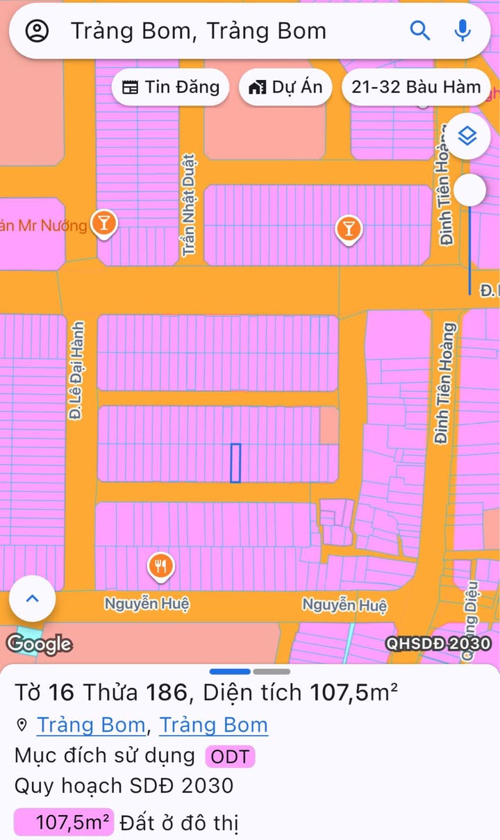 Lô đất 108m² tại Trảng Bom, Đồng Nai - Giá chỉ 2 tỷ, xây dựng tự do!