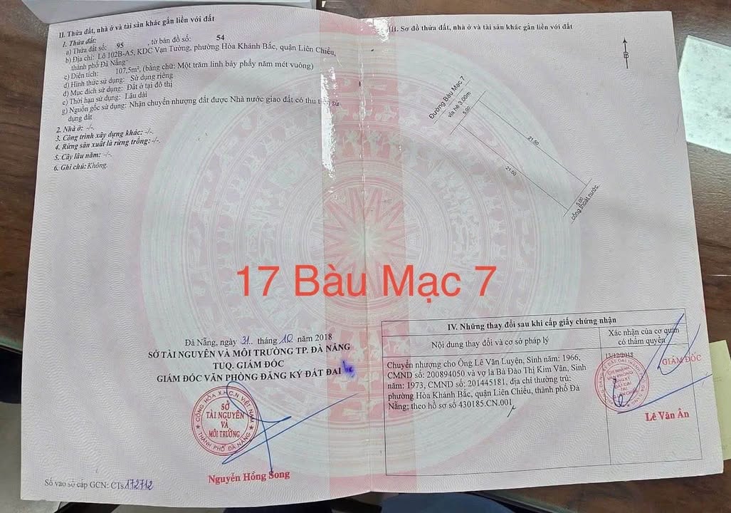 Đất nền khu A1 Phương Trang, Đà Nẵng 208m² giá 14.5 tỷ - Sổ hồng chính chủ, không lỗi phong thủy!