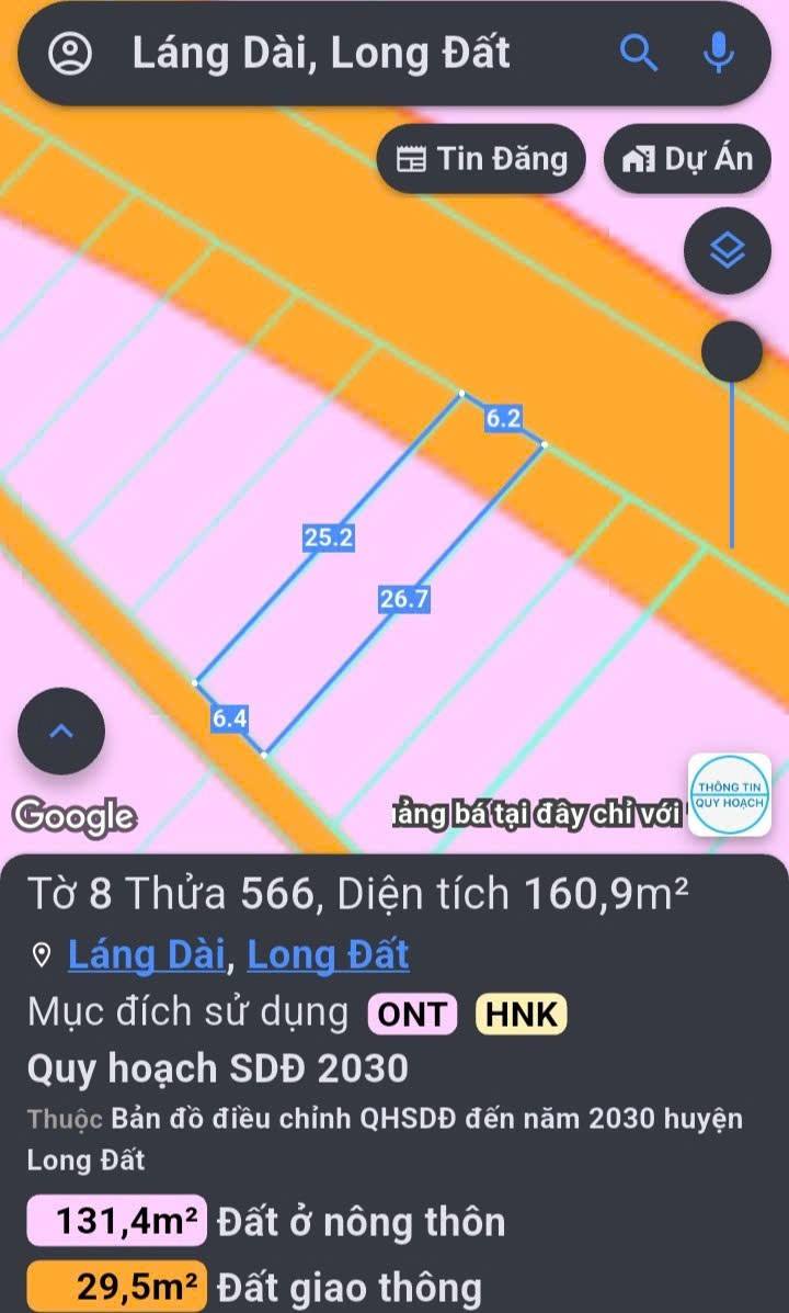 Đất nền Xã Láng Dài 160m² giá 680 triệu - Đầu tư sinh lời ngay!