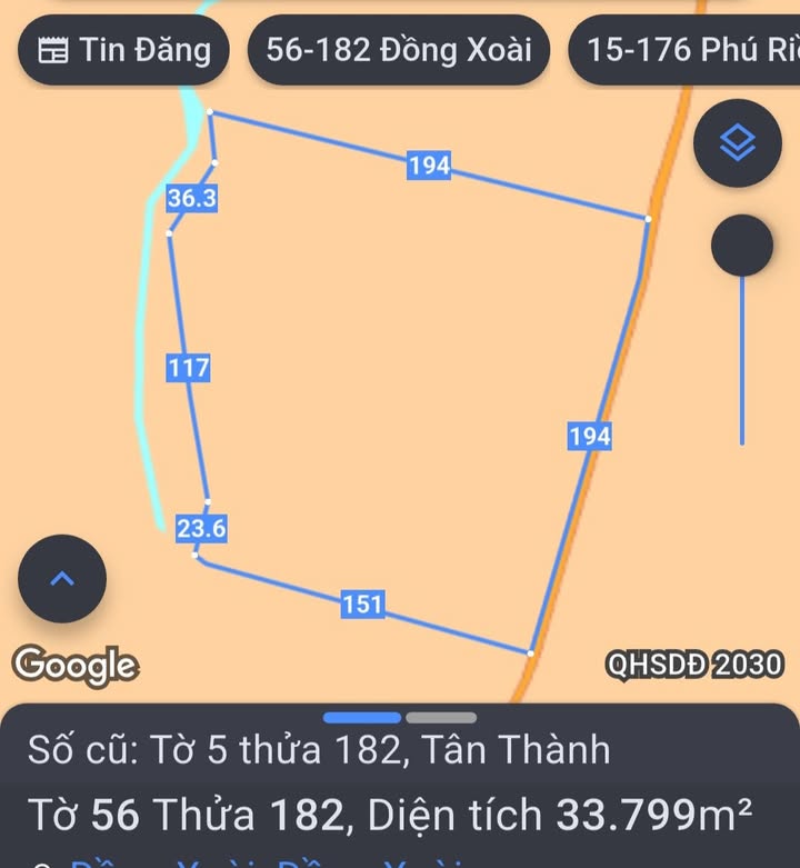 Đất nông nghiệp 33.000m² tại Tân Thành, Đồng Xoài - Giá chỉ 5 tỷ VND