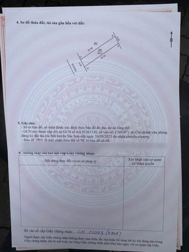 Đất đẹp Hương Đình Đoài, Mai Đình, Sóc Sơn 93.3m² giá 4 tỷ - Tiềm năng sinh lời cao!