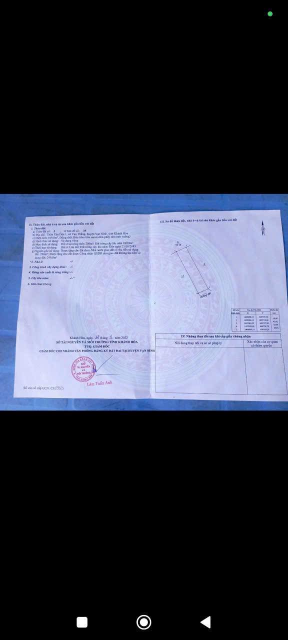 Đất thổ cư 200m² tại Tân Dân 1, Vạn Thắng, Vạn Ninh - Giá thương lượng hấp dẫn!