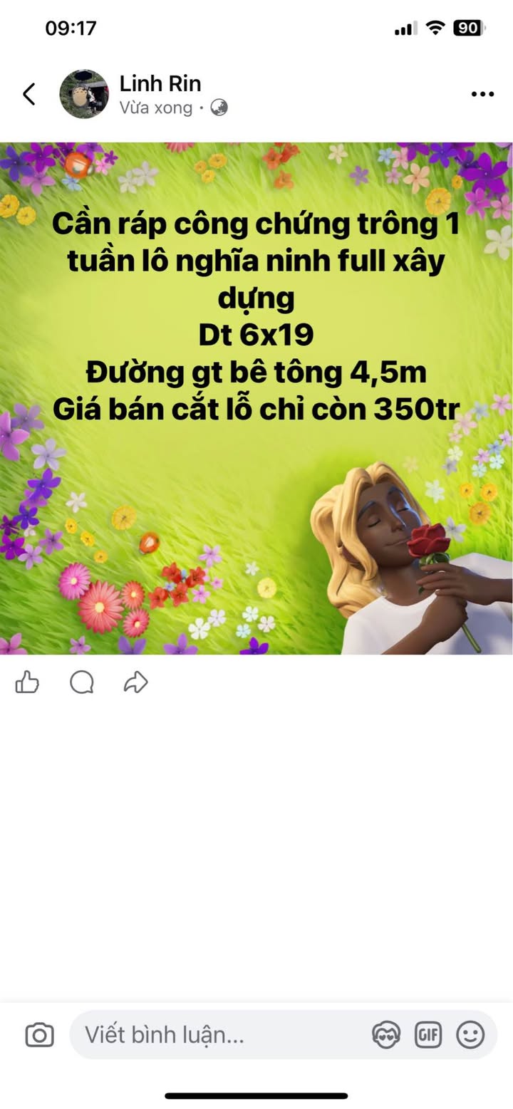 Đất nền Nghĩa Ninh, Đồng Hới, 114m² giá chỉ 350 triệu - Cơ hội đầu tư hấp dẫn!