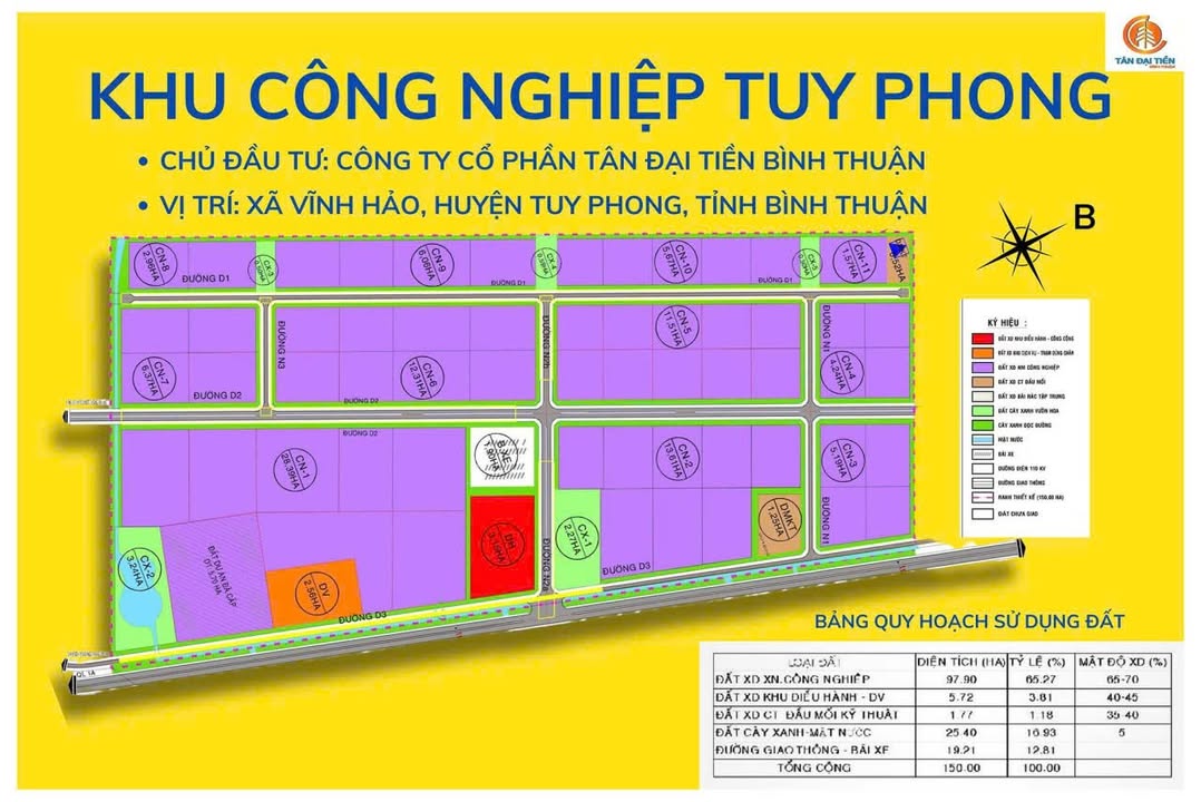 Kho bãi tại Khu công nghiệp Tuy Phong, Bình Thuận 100ha - Vị trí vàng cho hàng xuất khẩu!